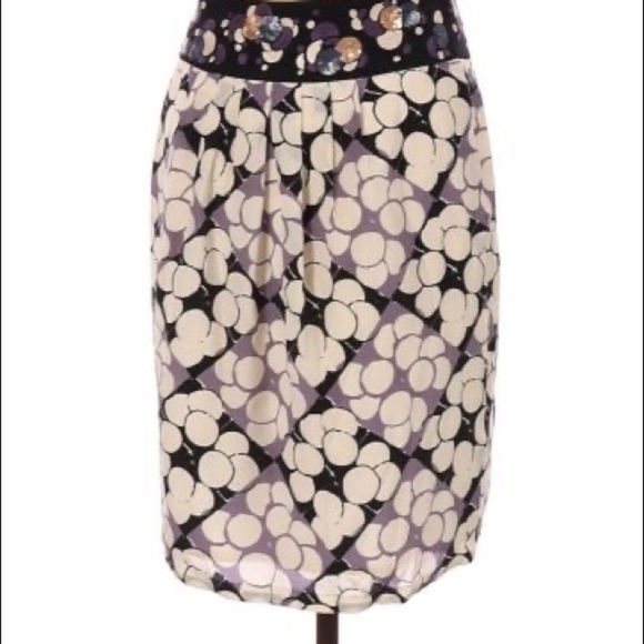 FLOREAT Anthropologie Silk Skirt Size 10 - Picture 2 of 8